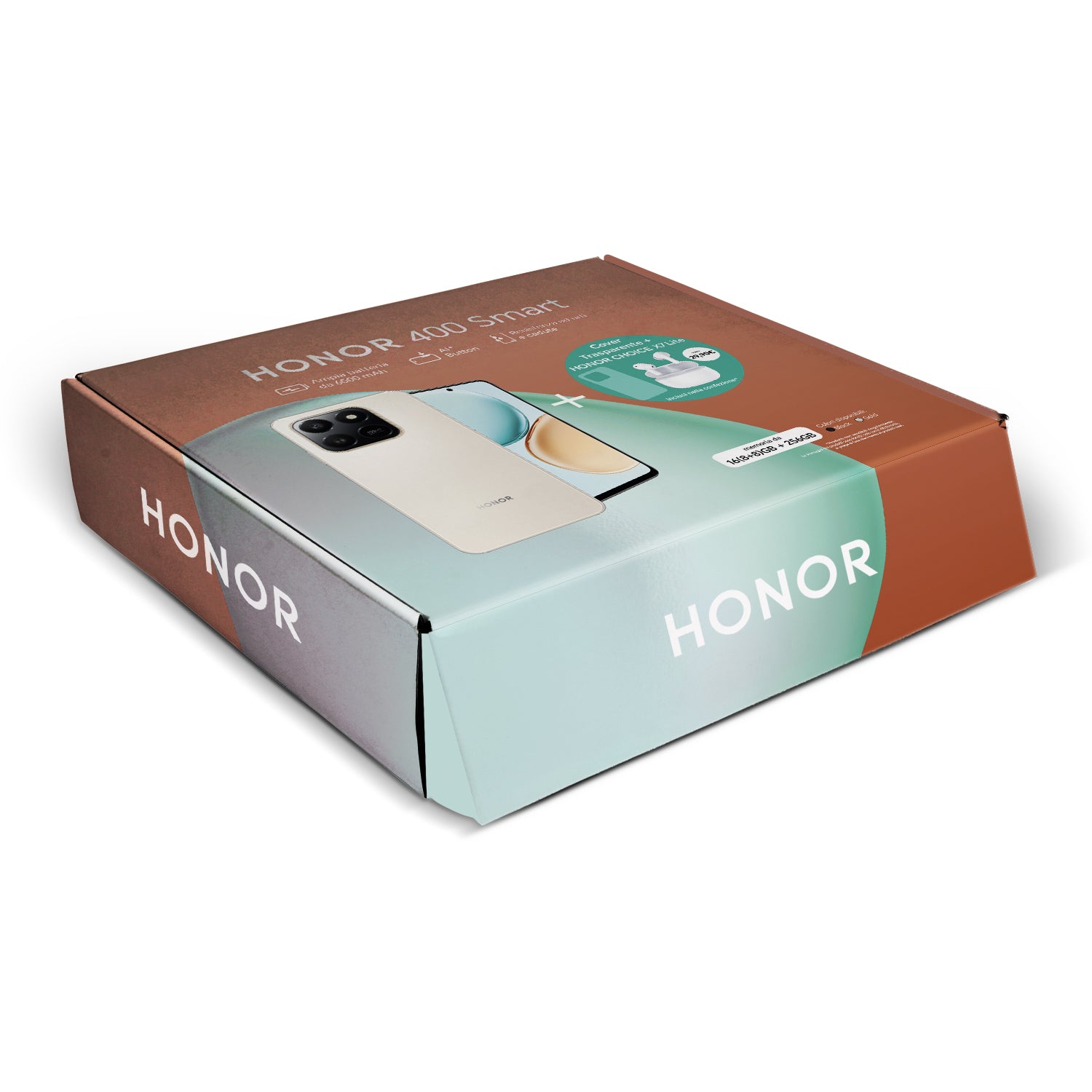 Honor 400 Smart 8+256GB 6.7" 4G Velvet Black DS ITA + Choice X7 Lite
