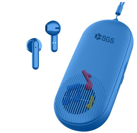 DWAVE AURICOLARI TWS WIRELESS + CASSA SPEAKER BLUE SGS