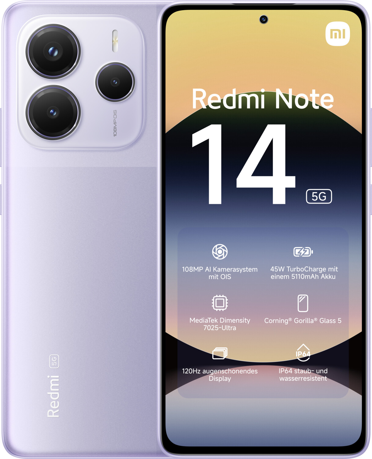 XIAOMI REDMI NOTE 14 5G LAVENDER PURPLE 8+256GB