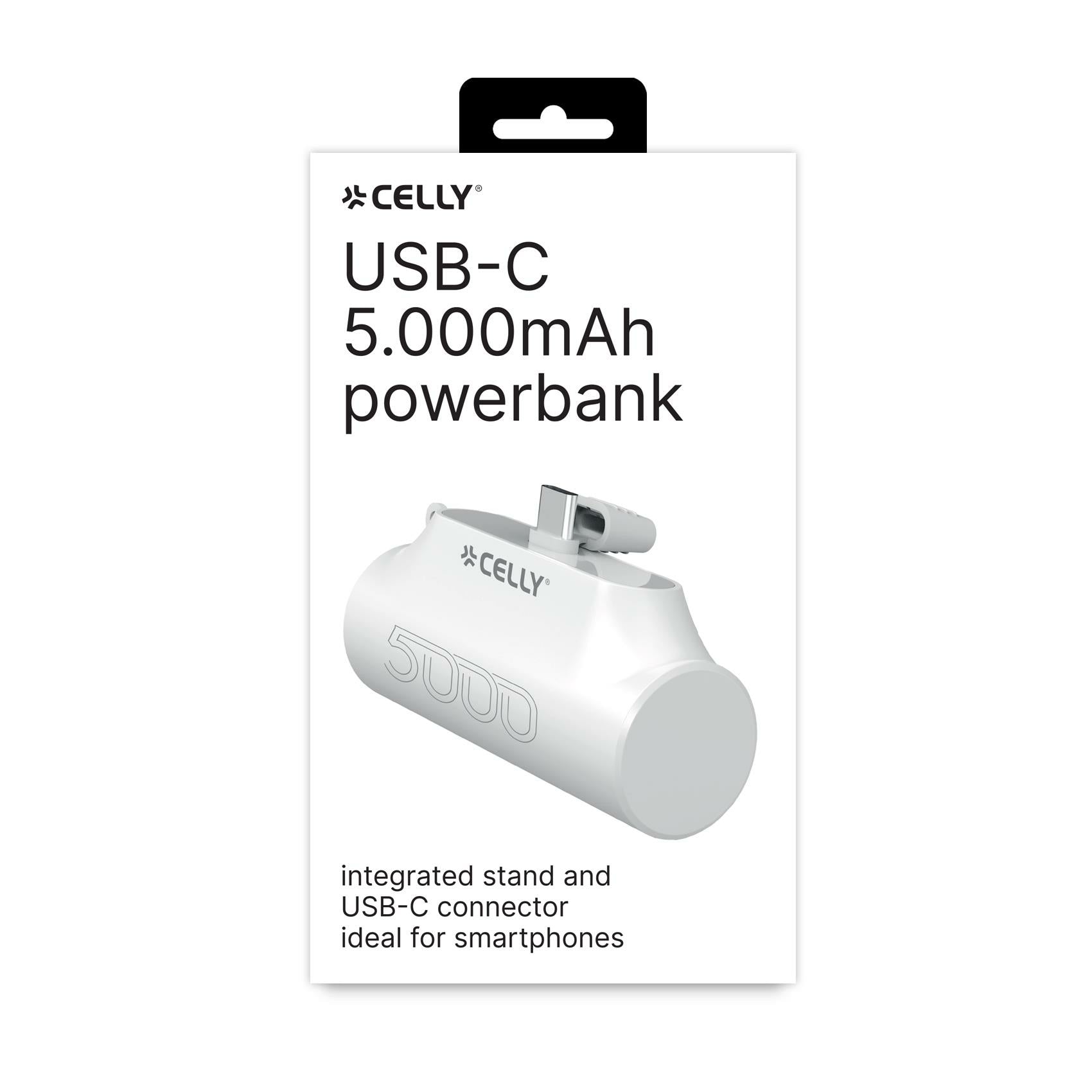Celly PBC5000 Power Bank Compact Bianco