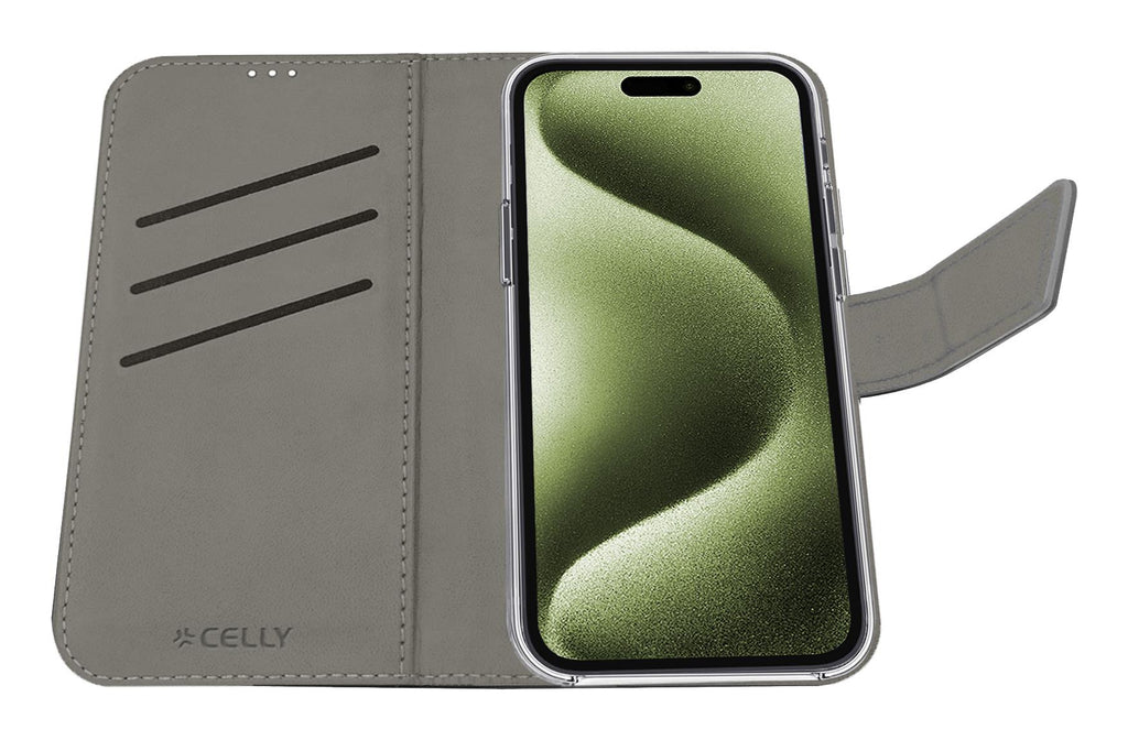 Celly Custodie - Wally - Apple iPhone 16 [iPhone 16 Cases] Black