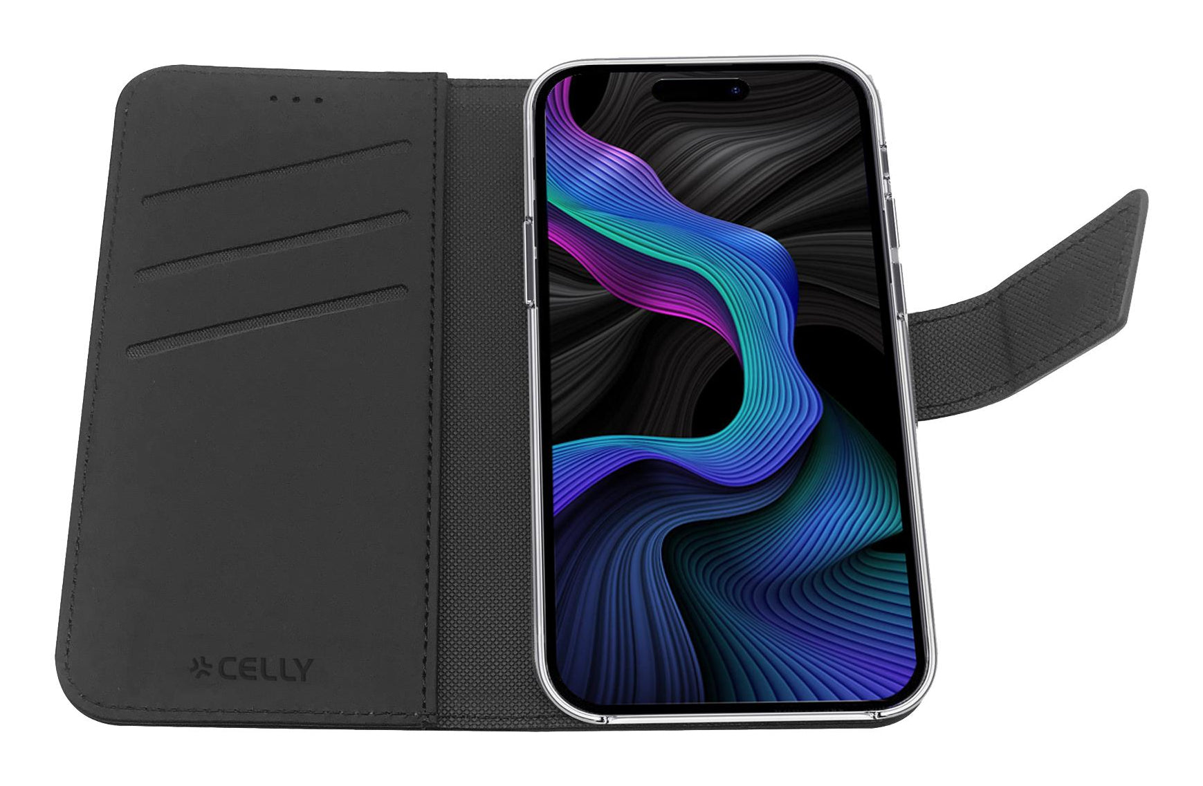 Celly Custodie - Wally - Apple iPhone 15 [iPhone 15 Cases] Black