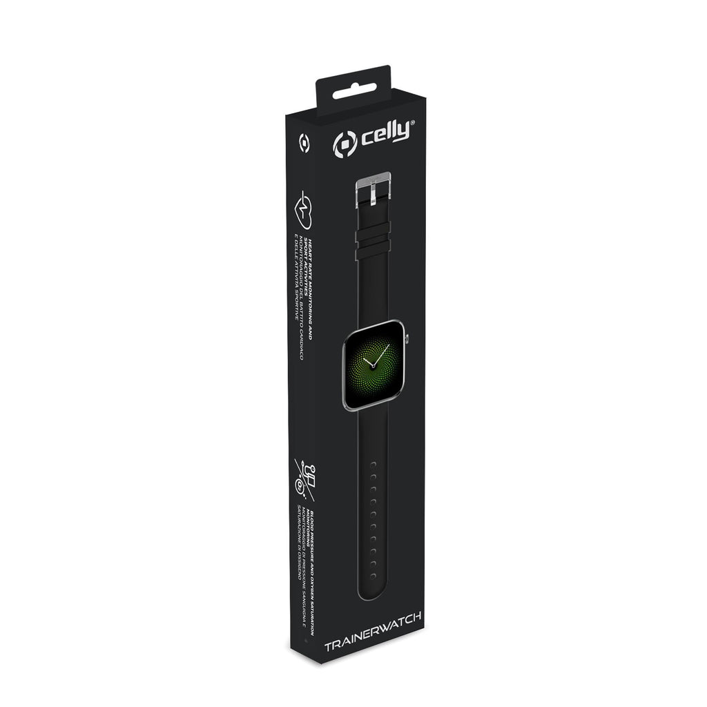 Celly Trainer Smartwatch Square Black