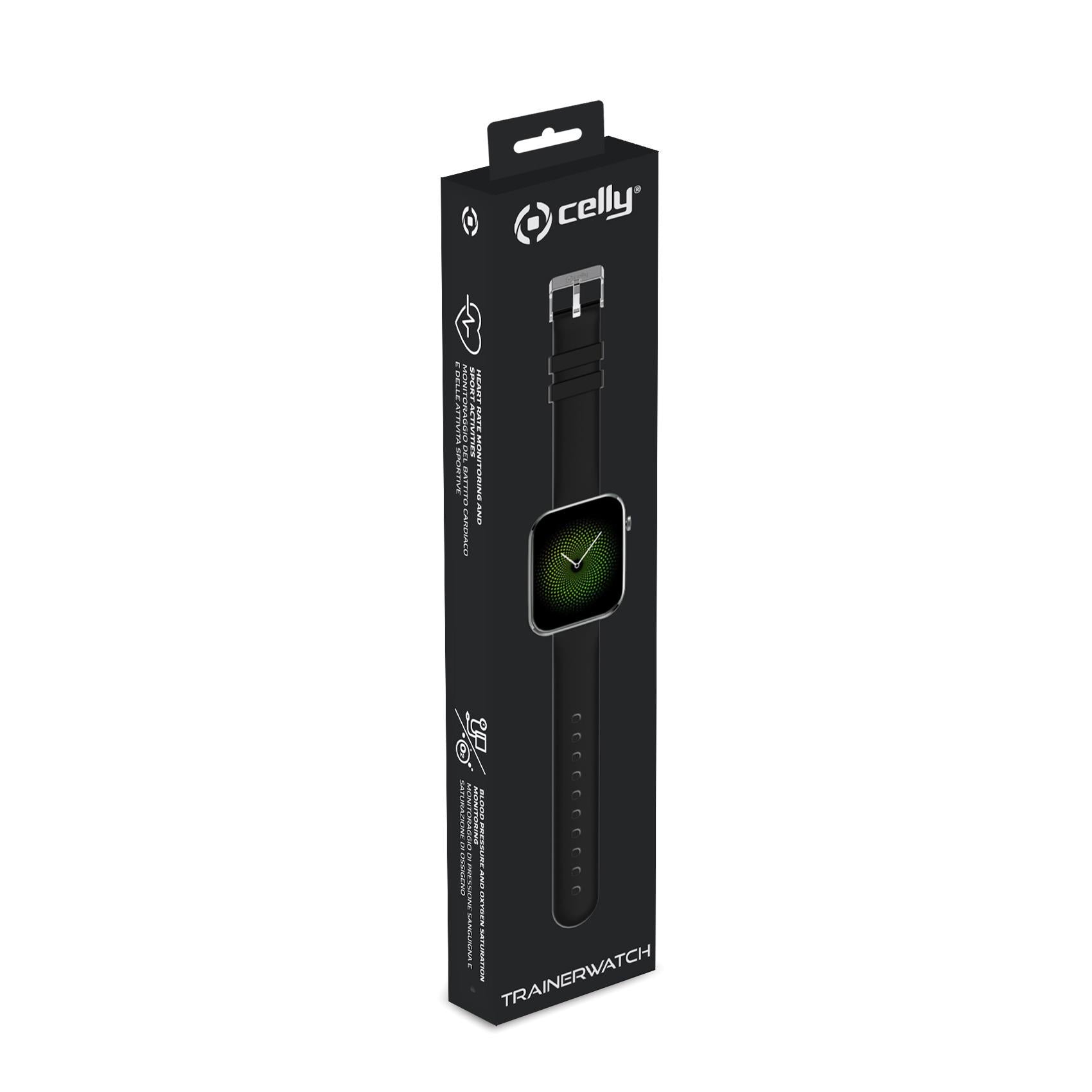 Celly Trainer Smartwatch Square Black