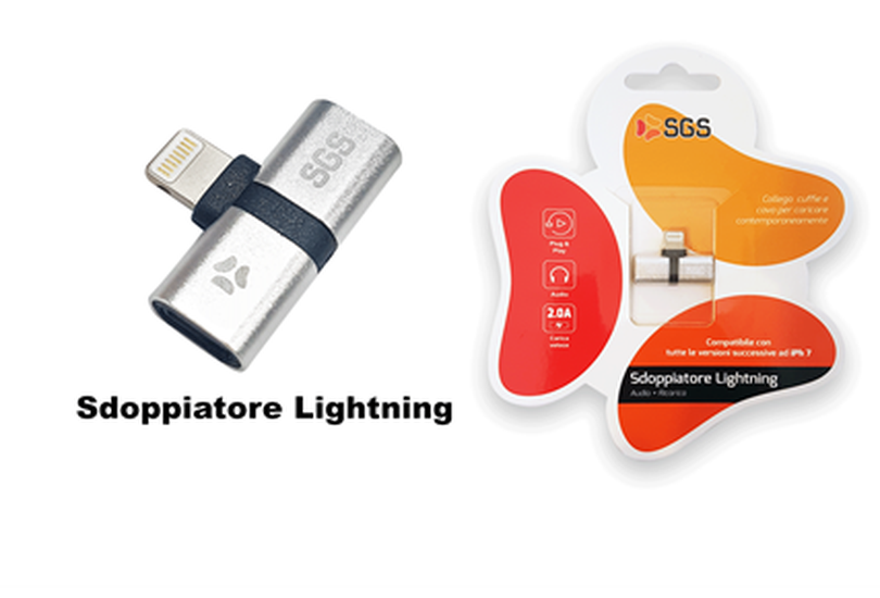 Sgs Adattatore/sdoppiatore Da M Lightning A 2x F Lightning