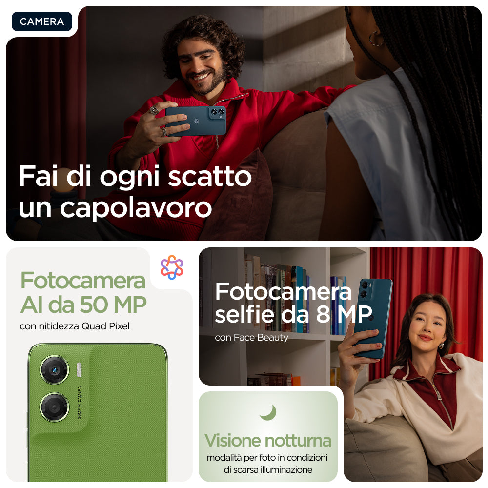 Motorola Moto G06 4+256GB 6.88" Pantone Tendril 4G DS ITA
