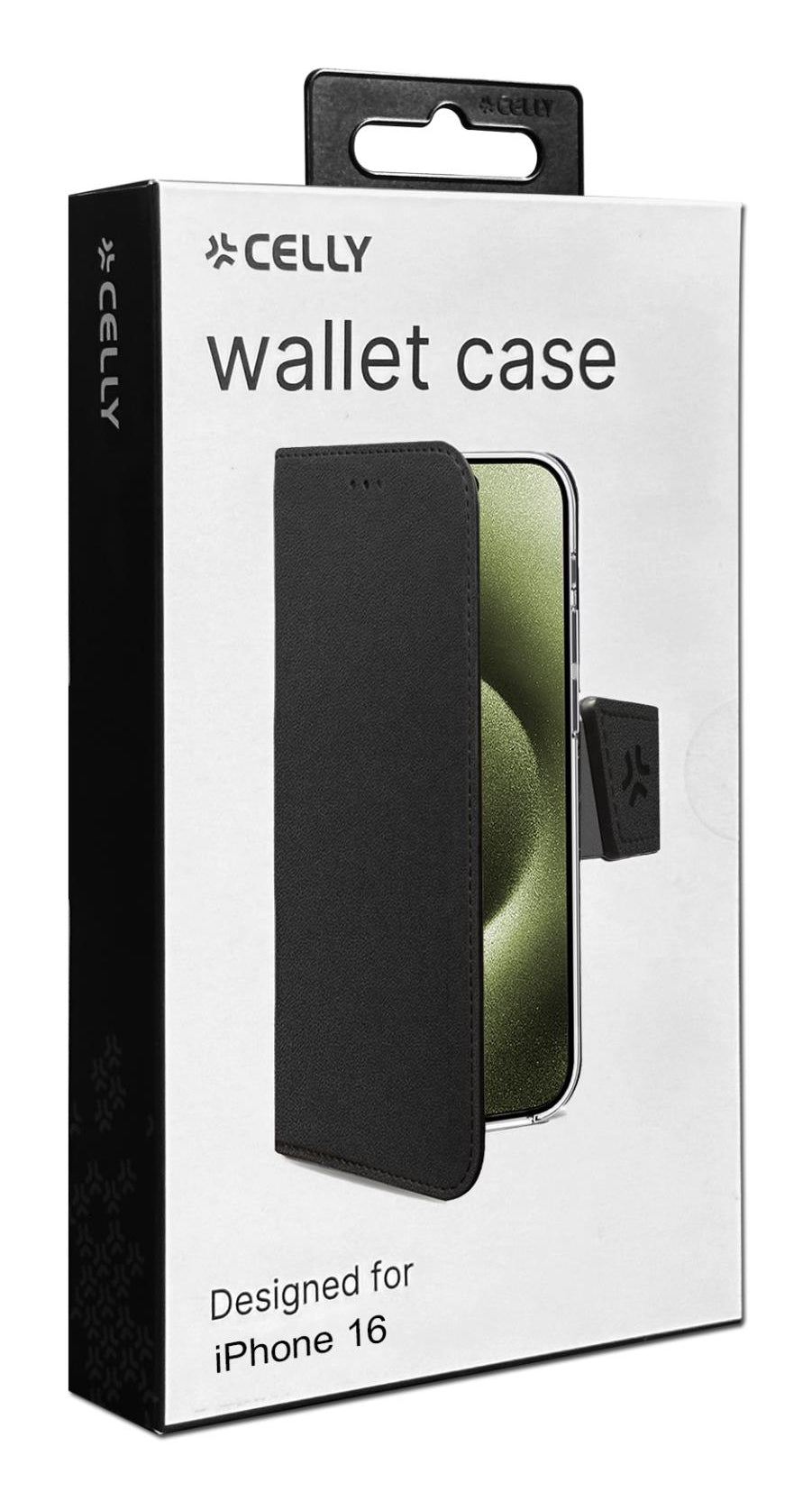 Celly Custodie - Wally - Apple iPhone 16 [iPhone 16 Cases] Black