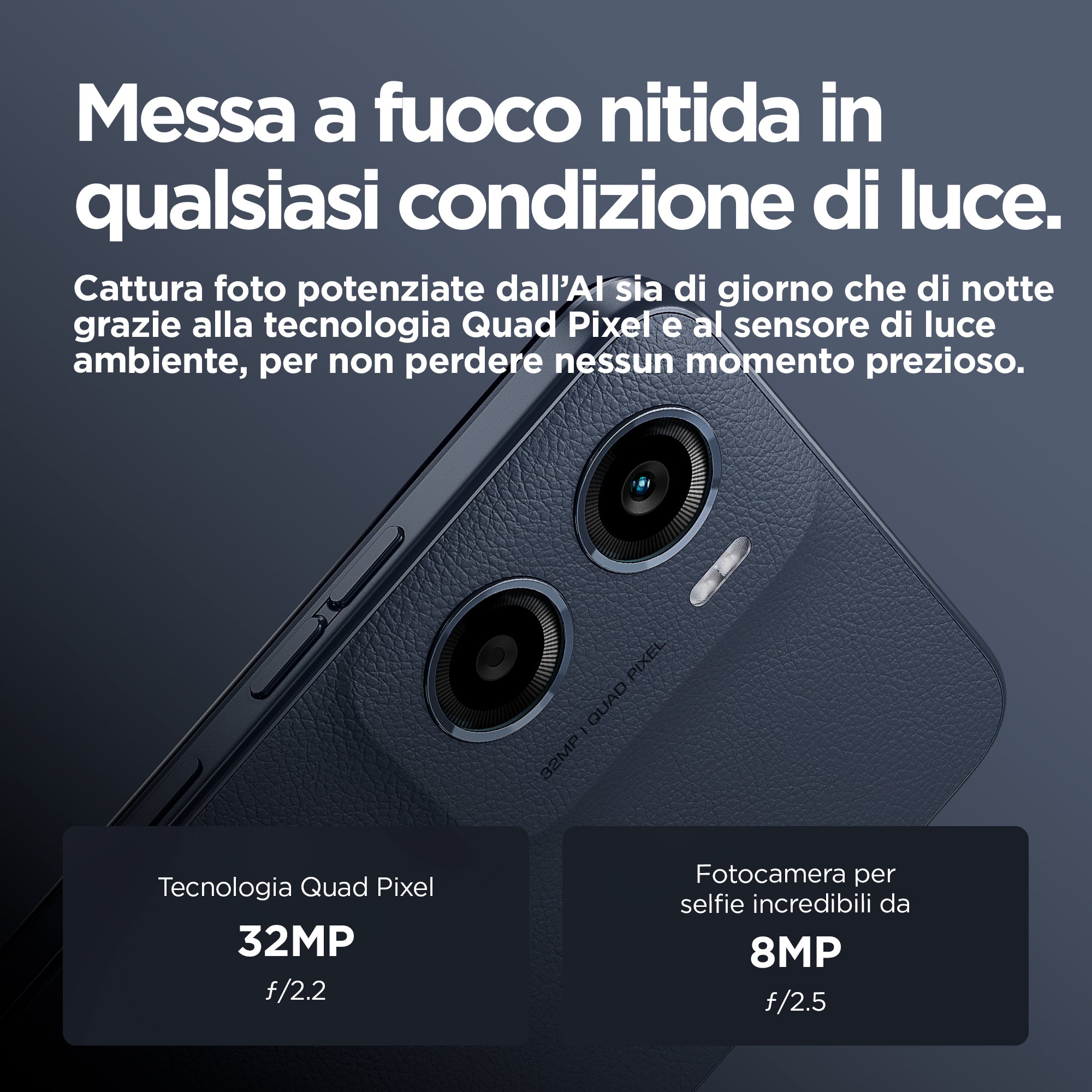 Motorola Moto E15 2+64GB 6.67" Denim Blue ITA