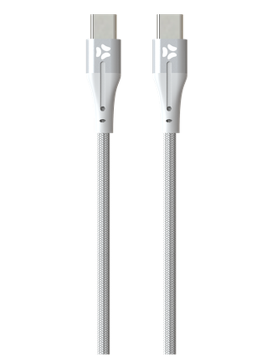 Sgs Cloth PD Cavo Dati/carica 100W Type C / Type C 1 Metro Silver