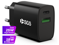 Sgs Caricatore Da Casa - USB-C PD Gan 25W Black