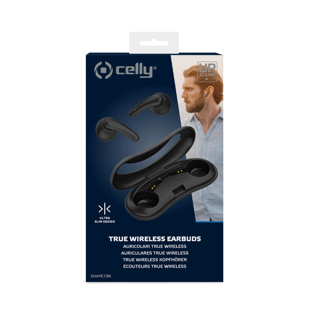 Celly Shape Auricolare True Wireless Stereo Musica E Chiamate Nero