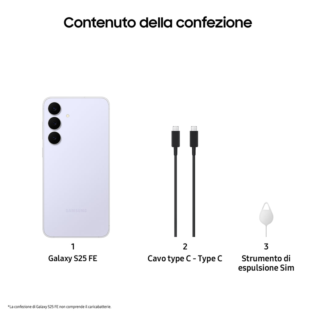 Samsung SM-S731 S25 Fe 8+256GB 6.7" 5G Icy Blue ITA