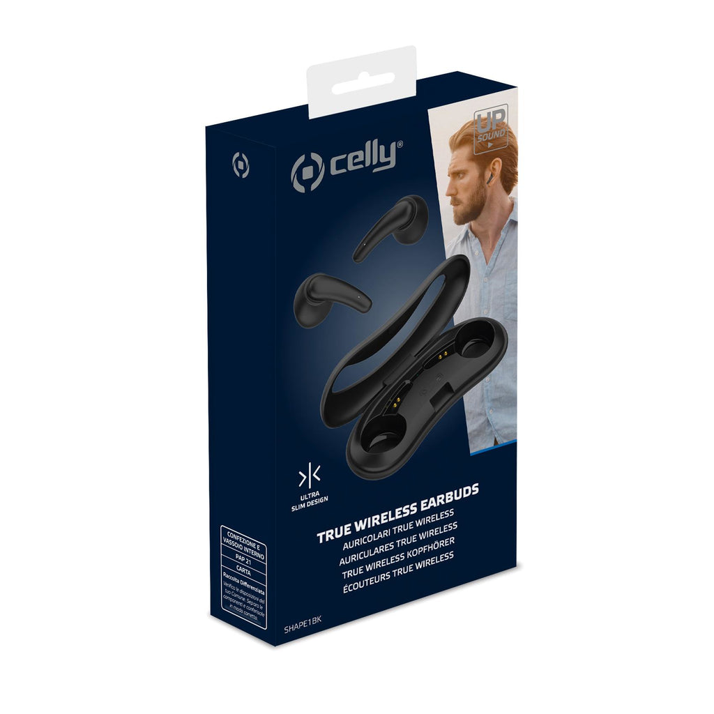 Celly Shape Auricolare True Wireless Stereo Musica E Chiamate Nero