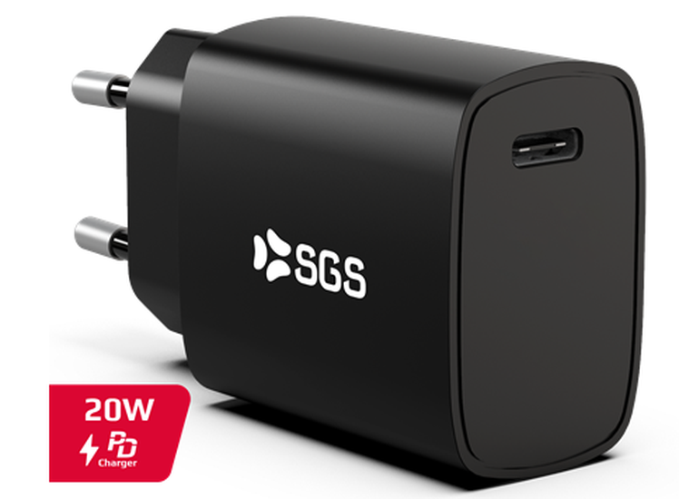 Sgs Caricatore Da Casa Travel Charger - USB-C PD 20W Black