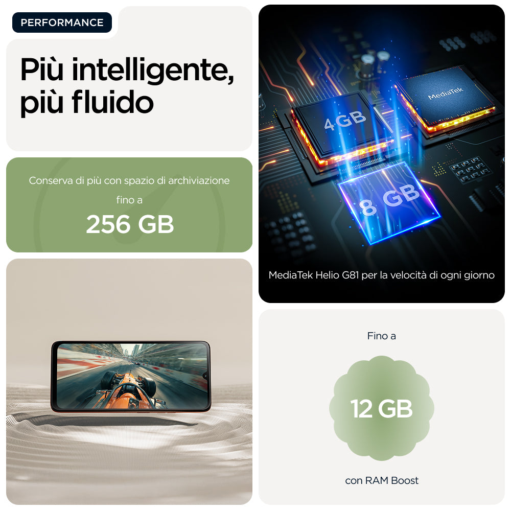 Motorola Moto G06 4+256GB 6.88" Pantone Tendril 4G DS ITA